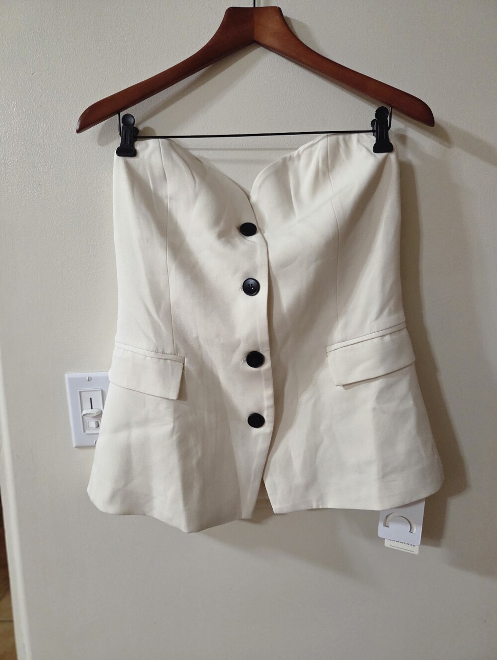 Commense Button Up Sleeveless Blazer CORSET